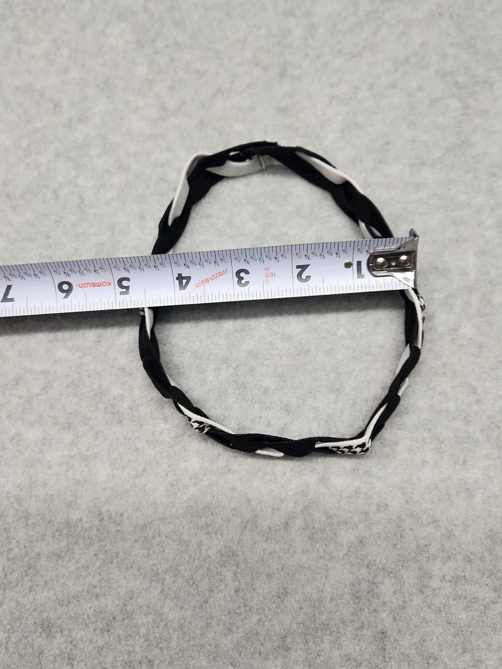 Soffe Black & White Braided Headband